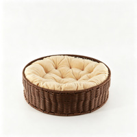 Panier en plastique tissé PP pour animaux de compagnie, ventilé, écologique, facile à nettoyer, résistant aux moisissures, durable, pour chatons et chats d'intérieur, balcon, maison