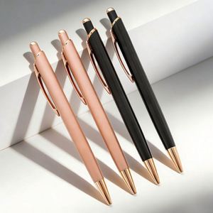 Rose <b>Gold</b> Luxury Metal Ballpoint <b>Pens</b> Wholesale Promotional Business Slim Signature Custom <b>Pen</b> for Corporate Advertising - Product Image 1