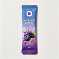 Sachet d'emballage personnalisé avec logo, petit format, jetable, pour poudre de café, protéines, suppléments, thermoscellable, OEM