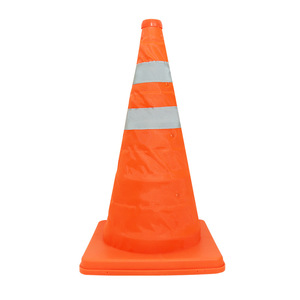 Barriera Stradale Retrattile di Emergenza in PVC, Cono Stradale Riflettente, Contenitore Pieghevole per Gelato, Segnalatore Luminoso per la Sicurezza del Parcheggio Auto - Product Image 3