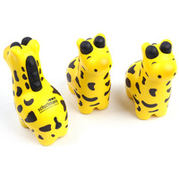 Balle anti-stress souple en forme de girafe jaune de dessin animé, jouet à presser en mousse PU, mignon animal, pour soulager le stress, jouets pour enfants, vente en gros
