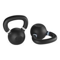 Pesas Rusas de Hierro Fundido con Recubrimiento de Polvo Negro para Entrenamiento de Fuerza en el Gimnasio, con Logotipo Personalizado y Agarre, Accesorios de Gimnasio para Hombres