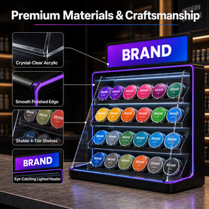 Exhibidores de Cigarrillos LED HVX <span class=keywords><strong>para</strong></span> Snus y <span class=keywords><strong>CBD</strong></span> - Estantes Personalizados de Acrílico y Aleación Metálica Ecológicos <span class=keywords><strong>para</strong></span> Tiendas de Tabaco y Conveniencia - Product Image 4