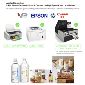 ورق ملصقات فينيل ذاتي اللصق شفاف مقاوم للماء بحجم A4 مع شعار مخصص للطباعة النافثة للحبر - Product Image 6