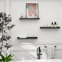Étagères flottantes en bois massif de haute qualité pour le rangement mural dans la chambre, le salon, la cuisine, la salle de bain