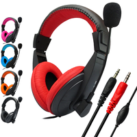 Casque stéréo de jeu filaire à double prise 3.5MM avec micro Écouteurs de jeu Microphone Écouteur pour ordinateur Casque S-750