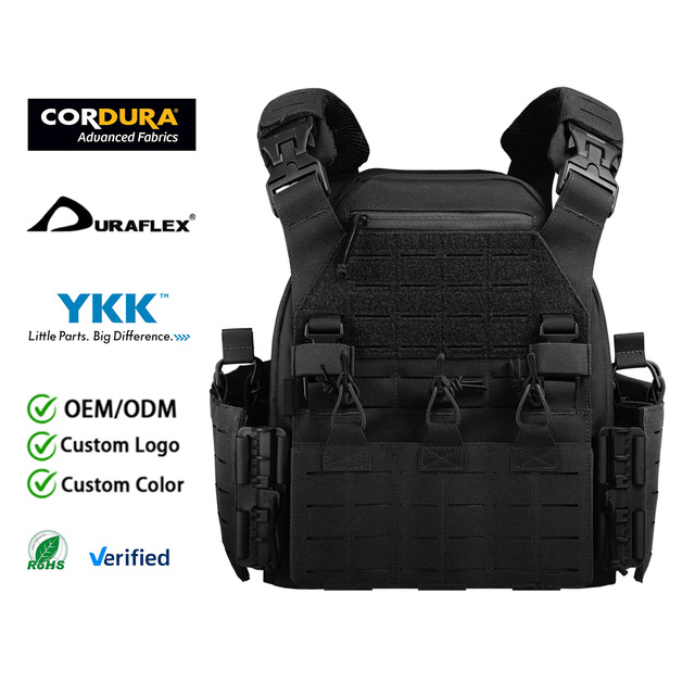 Quick Release Tactical Plate Carrier Vest Modular Security Patrol Combat Gear for Routine Training and Patrols
