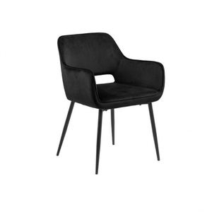 Chaises de salle à manger en velours nordique moderne Fauteuil à dossier haut bon marché avec pieds en métal pour la maison Salle à manger Restaurant - Product Image 1