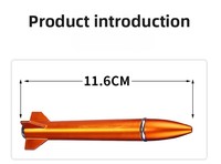Stylo à bille en forme de missile de fusée en gros en option lumière LED peut être imprimé Logo stylo publicitaire avec une belle apparence
