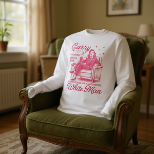 Porta tu personalidad con confianza con una camiseta de manga larga de un hombre blanco mediocre. - Product Image 3