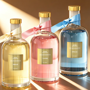 Diffuseur de parfum d'ambiance naturel 100 ml avec bâtonnets, désodorisant liquide en bouteille de verre pour chambre et salle de bain - Product Image 1