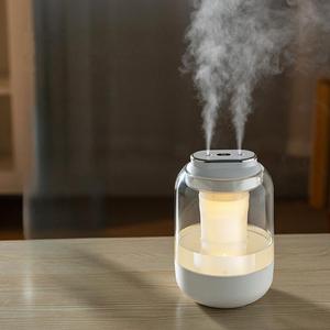 เครื่องพ่นไอน้ำกลางแจ้งโรแมนติก, เครื่องทำความชื้นสร้างบรรยากาศด้วยแสง H2O อัลตราโซนิกหัวฉีดคู่ในบ้านรถบ้านควบคุมความชื้นในบรรยากาศ - Product Image 1