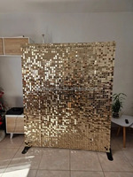Panneau mural 3D brillant et scintillant à paillettes pour événements de mariage, festivals, publicité, panneaux de décoration.
