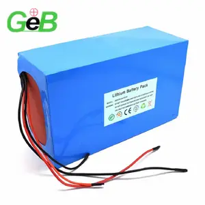 GEB baterai listrik sepeda motor, baterai pit listrik 48V, 12.6V 12V 24V 36V 48V 60V 72V 10Ah 12ah 20ah, 27Ah 30Ah 40Ah BMS 2000W 3000W