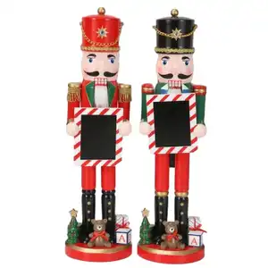 38cm decorazioni per la casa articoli di <span class=keywords><strong>natale</strong></span> in legno artigianato ornamenti giocattoli regali statuetta calendario dell'avvento bambini schiaccianoci <span class=keywords><strong>natale</strong></span> - Product Image 1