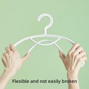 Custom Logo/Color Hangers Household Non-slip Traceless Wide Shoulder Cannot Afford to Bag Plastic <b>Clothes</b> <b>Rack</b> Hanging <b>Clothes</b> - Product Image 4