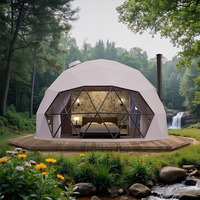 Dôme de glamping en PVC transparent pour hôtel en plein air, résidence, événements, expositions, tente de dôme géodésique imperméable à double couche, personnalisable