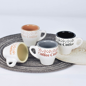 Juego de Tazas de Espresso de Cerámica de 80 ml <span class=keywords><strong>con</strong></span> <span class=keywords><strong>Frases</strong></span> Divertidas - Taza de Café Vintage <span class=keywords><strong>con</strong></span> Caja de Regalo para Amantes del Café, Uso en Cafeterías y por la Mañana - Product Image 4