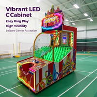 Machine de jeu d'arcade à monnayeur pour attraper les anneaux et les bouteilles, avec éclairage LED et système de rédemption de tickets, pour hôtels et centres commerciaux