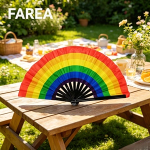 Abanicos Plegables de Bambú Grandes de 33 cm (13 Pulgadas) al por Mayor, Abanico de Mano para Fiestas y Bailes - Product Image 6