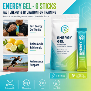 Gel Énergétique Antioxydant Sans Sucre Personnalisé Vitamines Acides Aminés Magnésium Fer Certifié USDA COA Végétalien Sans OGM Échantillonnage Rapide Un - Product Image 2