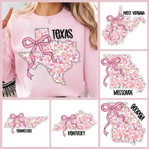 DTF <strong>Iron</strong> <strong>on</strong> Vinyl Patches Washable Durable Bow Coquette Floral Girly <strong>Transfer</strong> No Sewing for Tshirts Sweatshirts Bags - Product Image 2