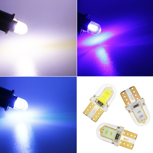 Luz LED T10 W5W COB de 4 núcleos de silicona, tipo corto, para coche, luz de matrícula, luz pequeña para coche. - Product Image 4