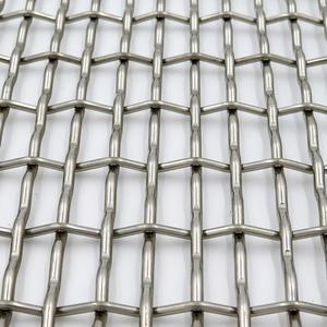 Maille de fil métallique tissée ondulée en acier inoxydable 304 316 <span class=keywords><strong>pour</strong></span> le criblage vibrant des mines et carrières, la filtration et la <span class=keywords><strong>séparation</strong></span> du sable, du <span class=keywords><strong>gravier</strong></span> et du minerai - Product Image 1