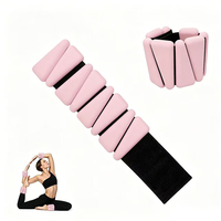 Bracelet lesté en silicone avec sangle Velcro réglable pour le yoga, le Pilates et les entraînements de marche