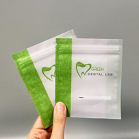 Sachet d'emballage pour aligneurs, pochette orthodontique à fermeture éclair, sachet en plastique blanc avec fenêtre transparente, sachet Mylar à trois soudures latérales