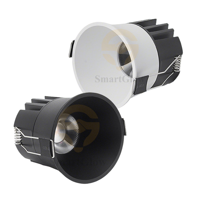 3W 5W 7W 9W 12W LED Recessed Dimmable Downlight LED Spotlight Aluminum Anti-Glare COB Down Light Trimless Ceiling Spot Lights