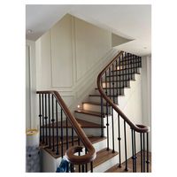 Direkt vom Hersteller: Doppelträger-Treppe für Innenräume, Moderne Massivholzstufen aus Eiche, Rostfreies Drahtseil-Geländer, Gerade Treppe