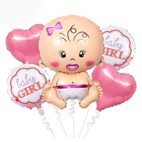 Ballons en forme de dessin animé en feuille d'hélium pour baby shower, imprimés en sérigraphie, écologiques, motif sucette, fournis par le fabricant BLN