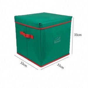Caja Organizadora para Guardar Adornos Navideños con Tela Oxford 600D, Plástico PP, Asa Plegable, Capacidad para 64 Adornos/Bolas - Product Image 3