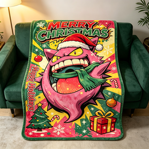 Manta de Franela Navideña de Pokémon, Linda Manta de Dibujos Animados con Personajes de Anime y Dinosaurios para Dormitorio Infantil, Mantas Personalizadas con Impresión - Product Image 3
