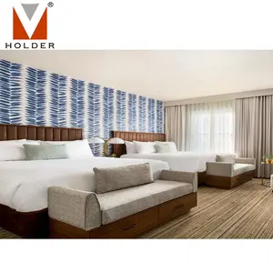 Nội thất khách sạn HDB-110 hiện đại Bộ khách sạn 5 sao phòng ngủ đôi Bộ đồ nội thất