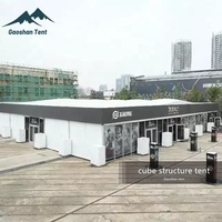 Structure gonflable de tente de cube à dessus plat de cadre en aluminium blanc résistant pour la tente commerciale d'événement 20x30