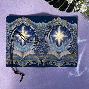 A6 máy tính xách tay đi đến cho lịch sử nghệ thuật ghi chú nghệ sĩ của sinh viên và phân tích tác phẩm nghệ thuật với ngôi sao mặt trăng lâu đài cuốn sách Rune mô hình trên - Product Image 6