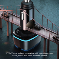 Pengisi daya ponsel tiga Port, pengisi daya ponsel daya tinggi 65W dengan 2 CIP cerdas & LED, adaptor tiga Port PD QC 3 Port