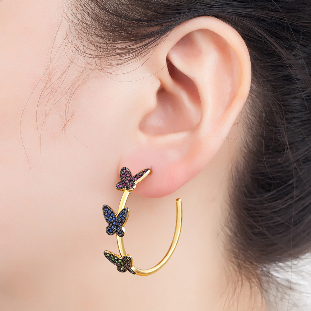 big crystal earrings