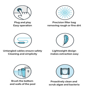 Équipement de nettoyage automatique sans fil de haute qualité, <span class=keywords><strong>robot</strong></span> aspirateur pour piscine et bassin à poissons - Product Image 6