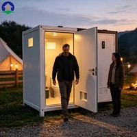 Remorque de salle de bain portable de luxe avec douche et réservoir d'eaux usées
