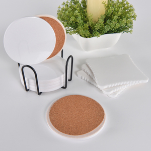 Venta Sublimación Cerámica Corcho Absorbente Taza Mat Set Logotipo personalizado Impresión personalizada Bar barato Posavasos de cerveza para beber café - Product Image 6