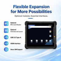 Tableta Android Resistente de 10000 mAh y 10 Pulgadas, IP65 Resistente al Agua, Android 14 Industrial, 8 GB 128 GB, 5G WiFi NFC, Código de Barras, OEM Personalizado
