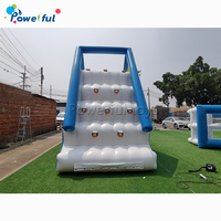 Toboggan aquatique gonflable flottant de qualité commerciale, toboggan aquatique géant gonflable pour parc aquatique et complexe lacustre