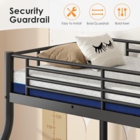 Lit superposé métallique pour adultes, idéal pour auberges de jeunesse et universités, lit double en acier pour chambre à coucher