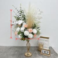 Groothandel realistische zijden kunstbloemenbal bruiloft centerpiece tafeldecoratie met aanpasbare maat