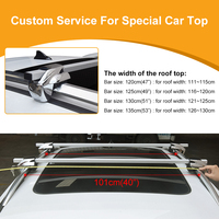 Porte-bagages de toit de voiture argenté pour barres de toit en aluminium, ajustement universel, capacité 100 kg, installation facile