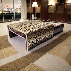 Hochwertiger Durchbrochener Edelstahl Zeitgenössischer Moderner Luxus-Couchtisch für Wohnzimmer Villa Heim-Möbel Handgefertigt - Product Image 2