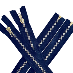 Cremallera de Metal de Latón Ecológica y Sostenible, Cierre Automático Dorado, Cadena Larga, Accesorios para Pantalones, Jeans, Textiles para el Hogar - Product Image 1